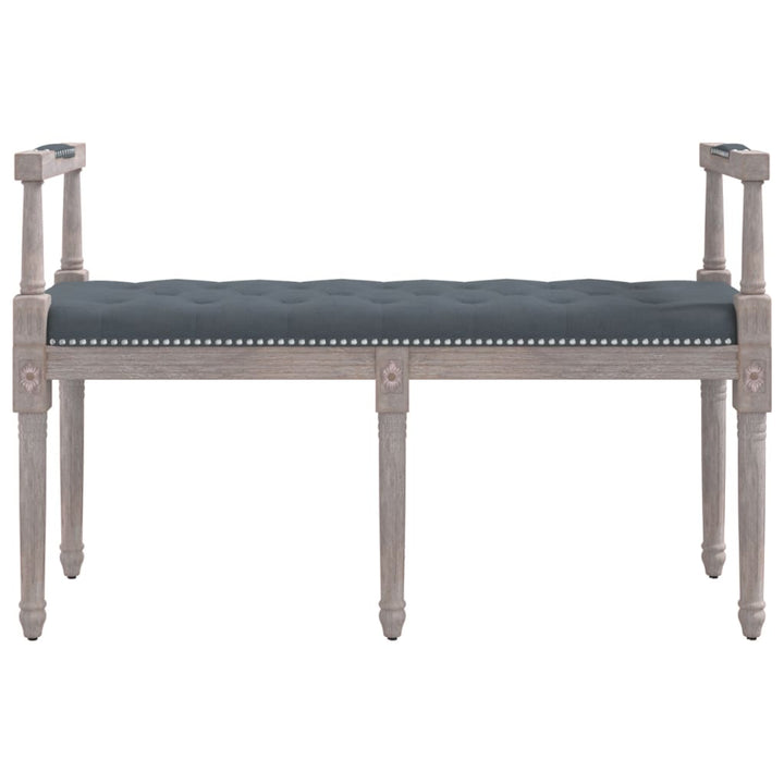bænk 110x40x70 cm velour mørkegrå
