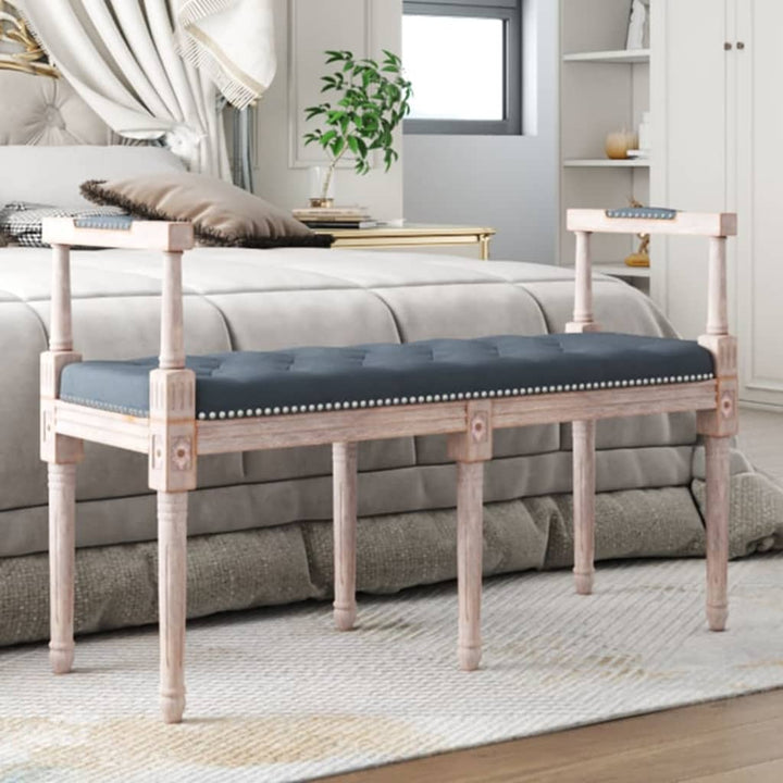 bænk 110x40x70 cm velour mørkegrå