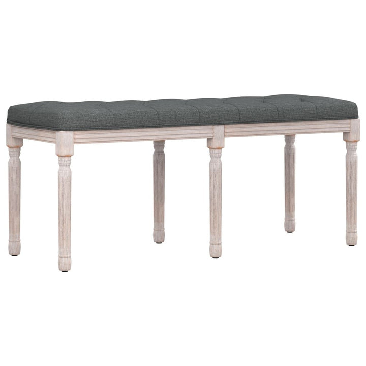 bænk 110x40x49 cm stof mørkegrå