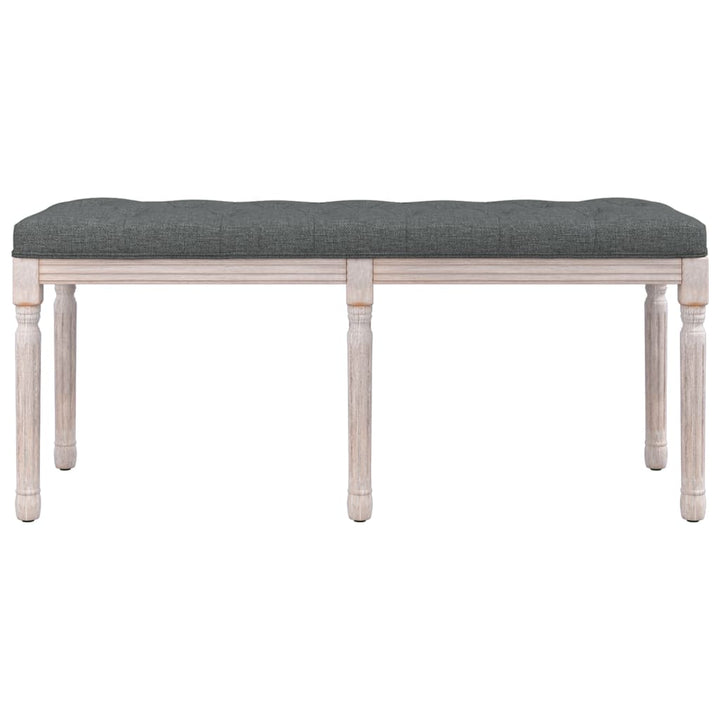 bænk 110x40x49 cm stof mørkegrå
