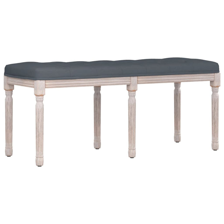 bænk 110x40x49 cm velour mørkegrå