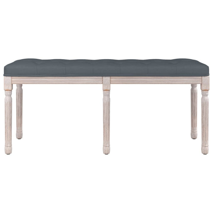 bænk 110x40x49 cm velour mørkegrå