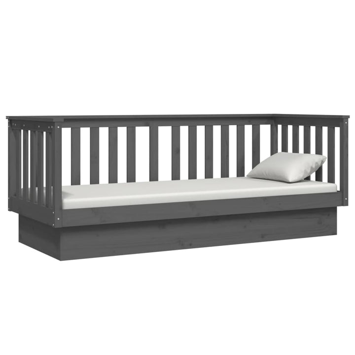 daybed 75x190 cm massivt fyrretræ grå