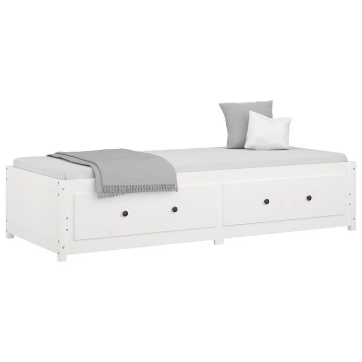 daybed uden madras 80x200 cm massivt fyrretræ hvid