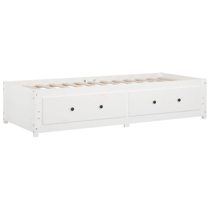 daybed uden madras 80x200 cm massivt fyrretræ hvid