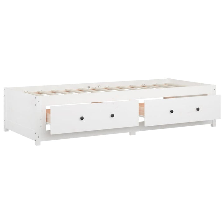 daybed uden madras 80x200 cm massivt fyrretræ hvid