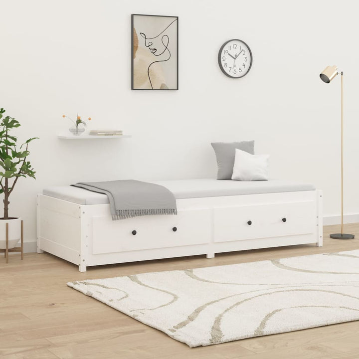 daybed uden madras 80x200 cm massivt fyrretræ hvid