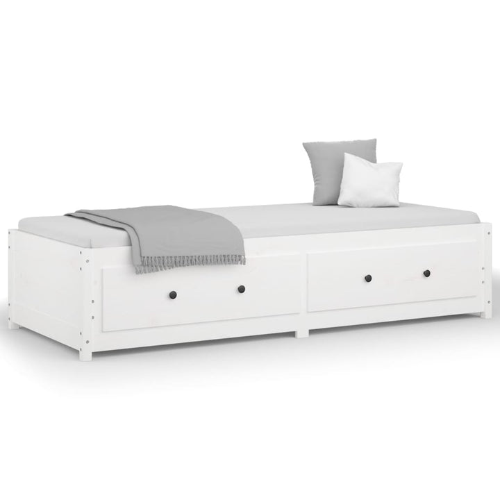 daybed uden madras 90x200 cm massivt fyrretræ hvid