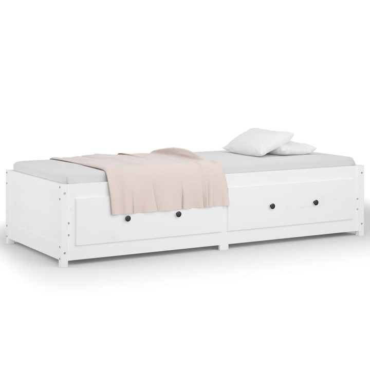 daybed uden madras 90x200 cm massivt fyrretræ hvid