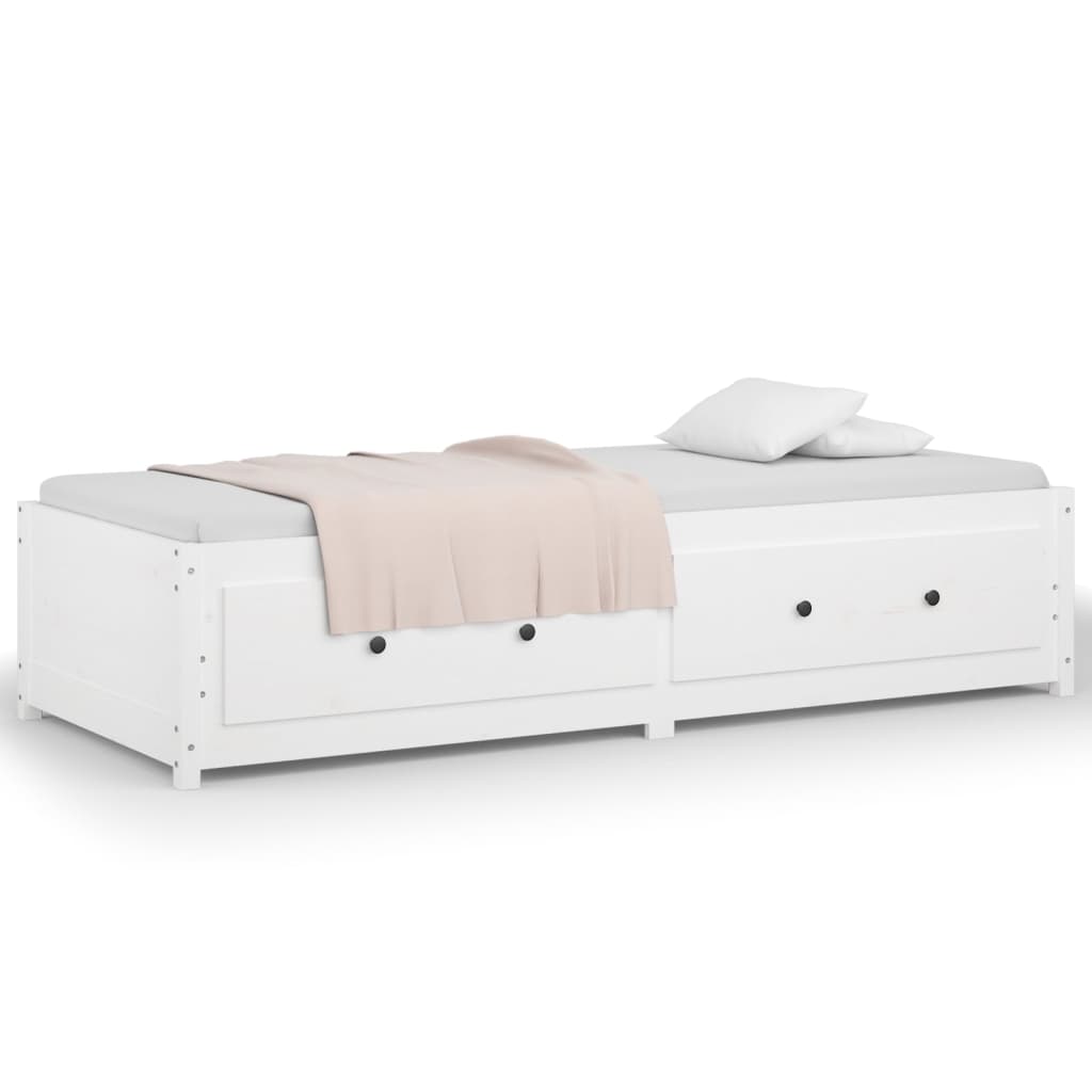 daybed 90x190 cm Single massivt fyrretræ hvid