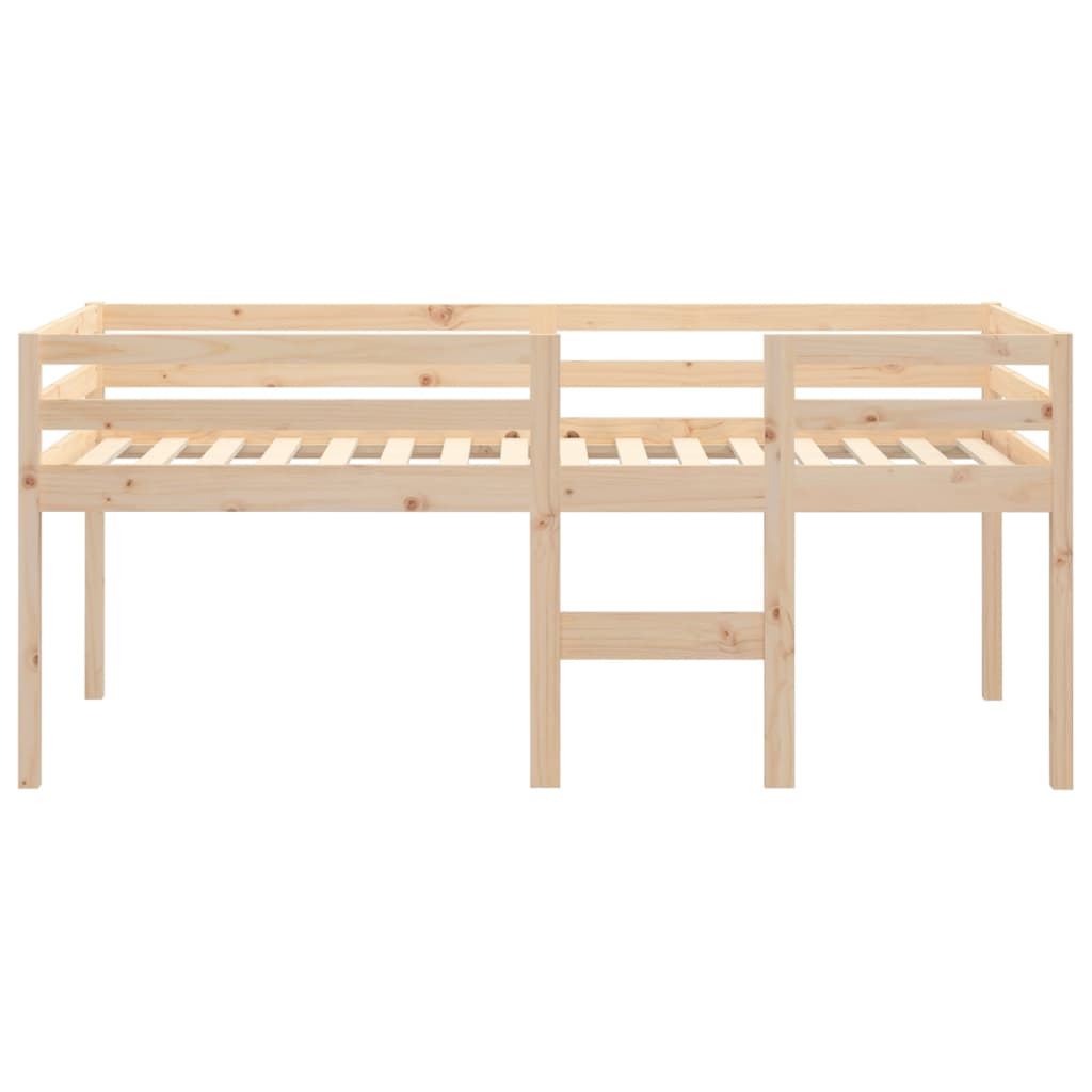højseng 90x200 cm massivt fyrretræ