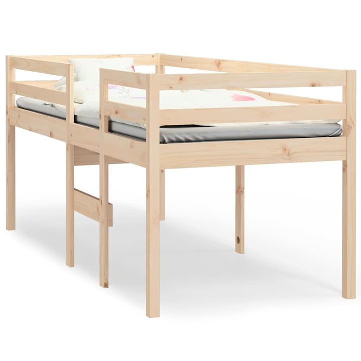 højseng 75x190 cm massivt fyrretræ