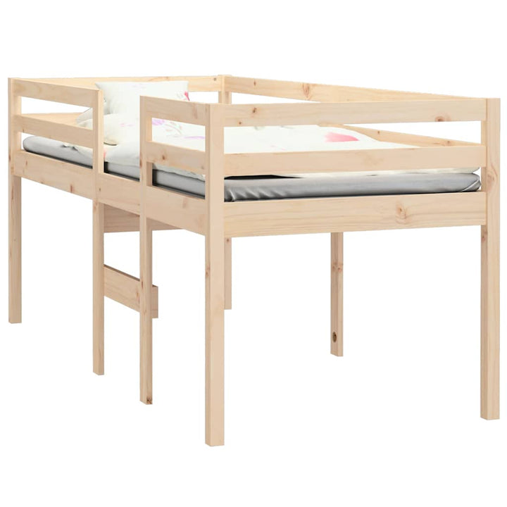 højseng 75x190 cm massivt fyrretræ