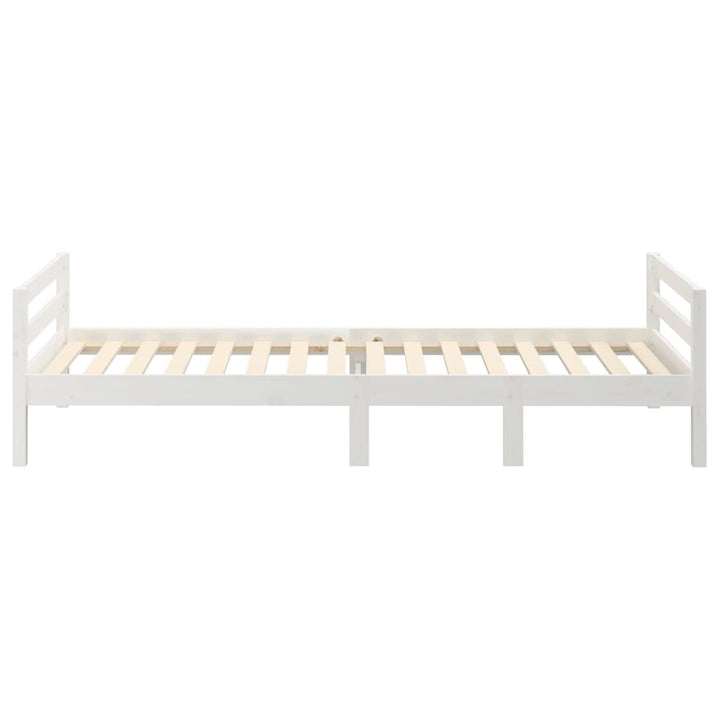 sengeramme uden madras 80x200 cm massivt fyrretræ hvid