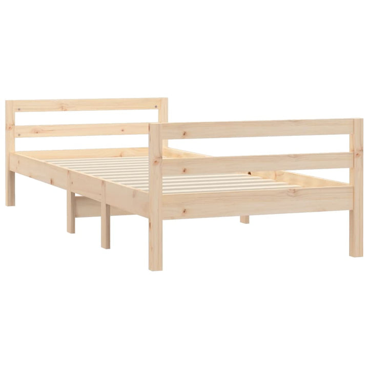 sengeramme uden madras 90x190 cm massivt fyrretræ