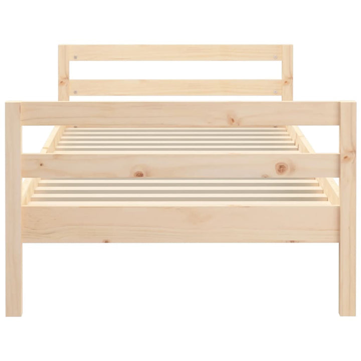 sengeramme uden madras 90x190 cm massivt fyrretræ