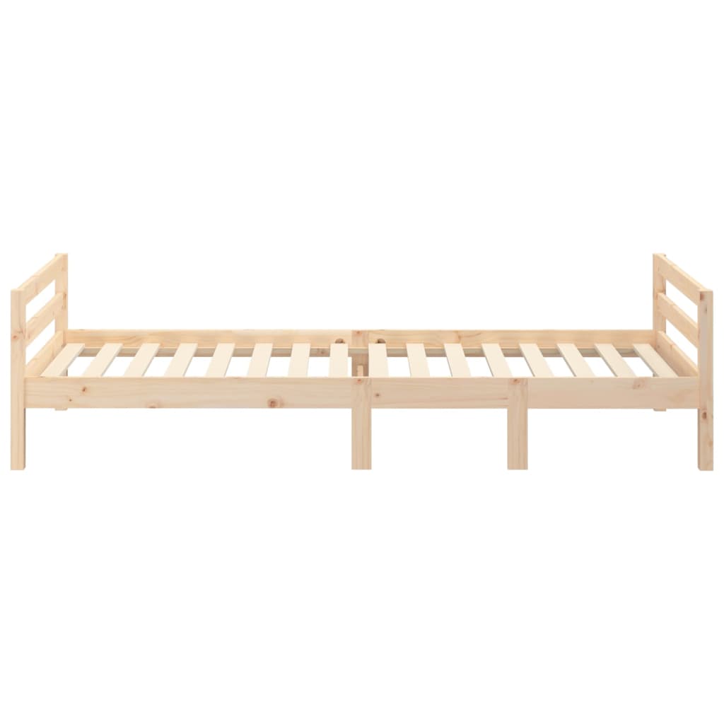 sengeramme uden madras 90x190 cm massivt fyrretræ