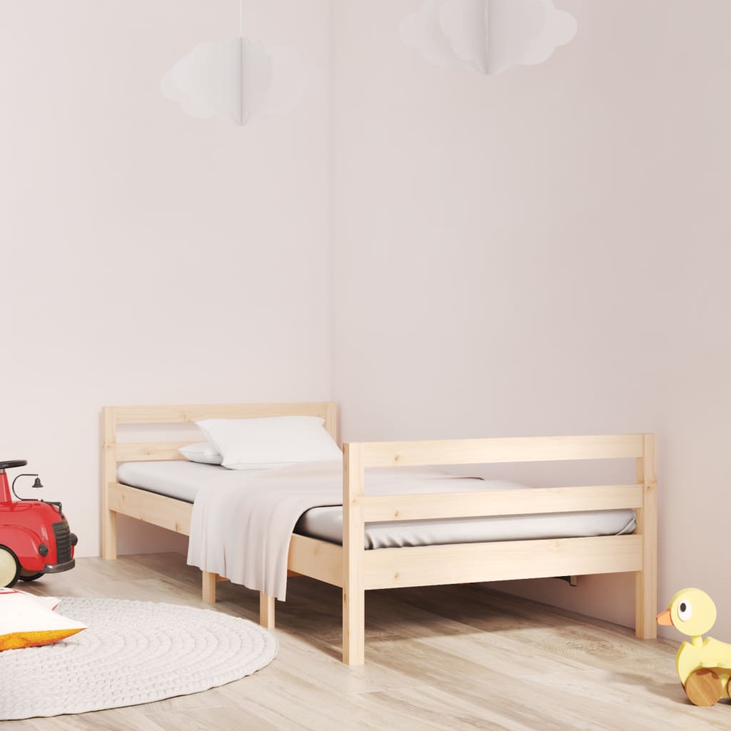 sengeramme uden madras 90x190 cm massivt fyrretræ