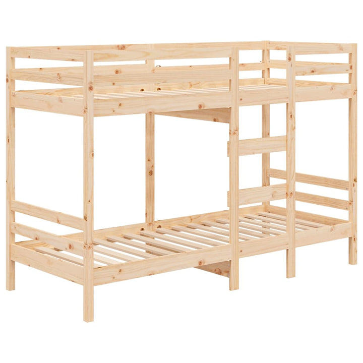 køjeseng uden madras 90x200 cm massivt fyrretræ