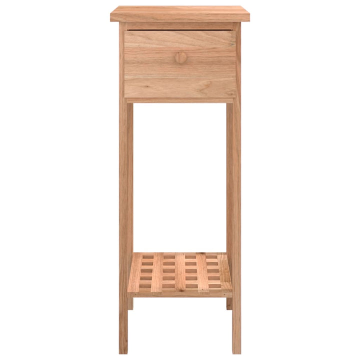 sidebord med skuffe 25x25x60 cm massivt træ valnød