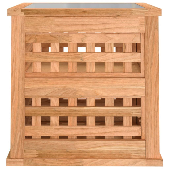 sengeborde 2 stk. 34x34x34 cm massivt valnøddetræ
