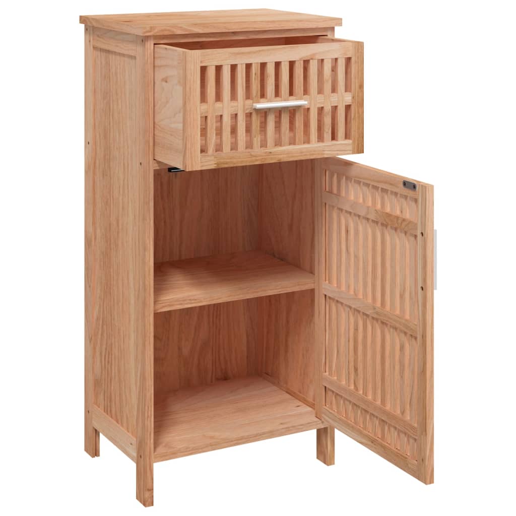 badeværelsesskab 42x29x82 cm massivt valnøddetræ
