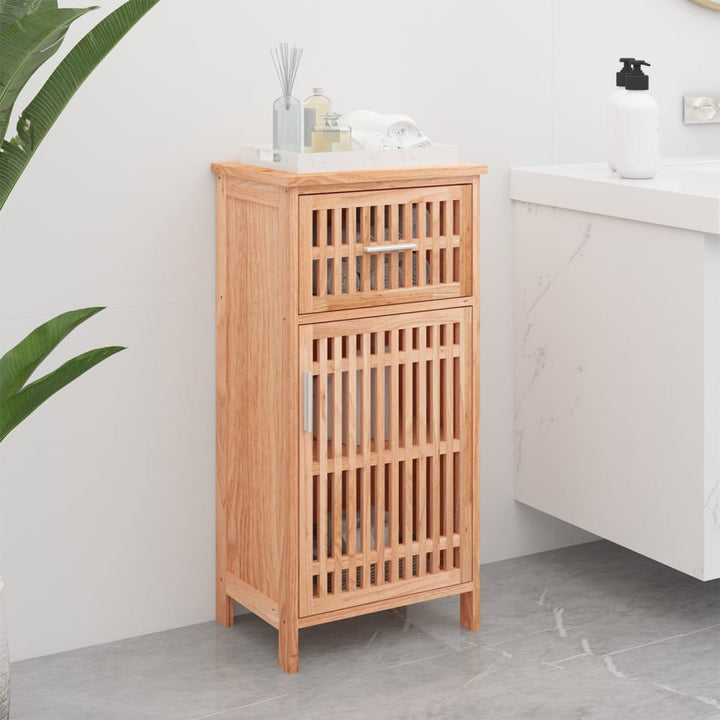 badeværelsesskab 42x29x82 cm massivt valnøddetræ