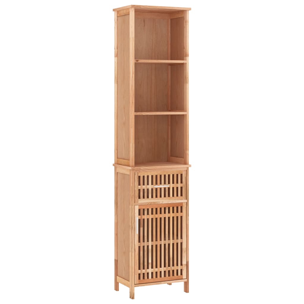 badeværelsesskab 42x29x182 cm massivt valnøddetræ