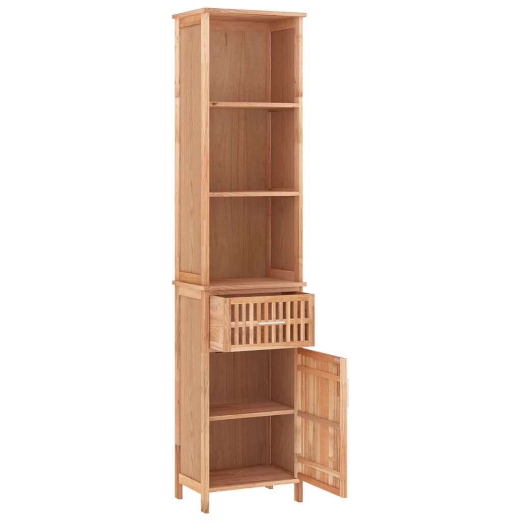 badeværelsesskab 42x29x182 cm massivt valnøddetræ