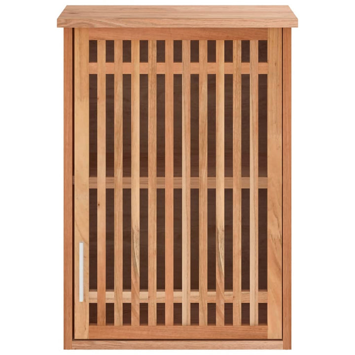 væghængt badeværelsesskab 42x23x60 cm massivt valnøddetræ
