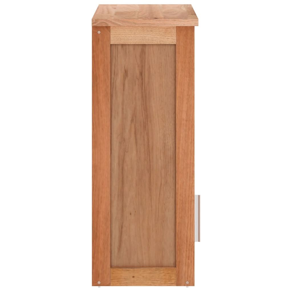 væghængt badeværelsesskab 42x23x60 cm massivt valnøddetræ