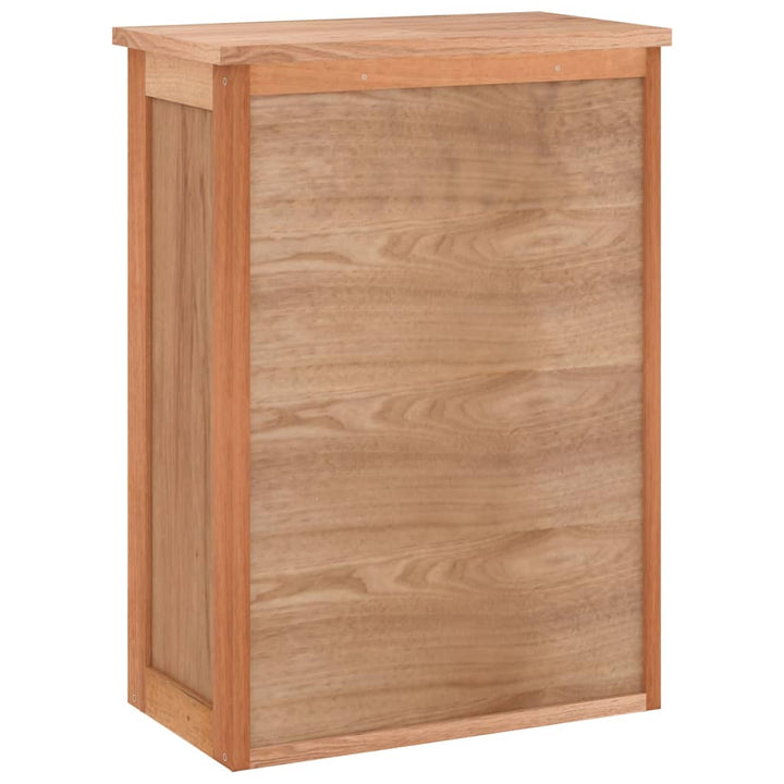 væghængt badeværelsesskab 42x23x60 cm massivt valnøddetræ