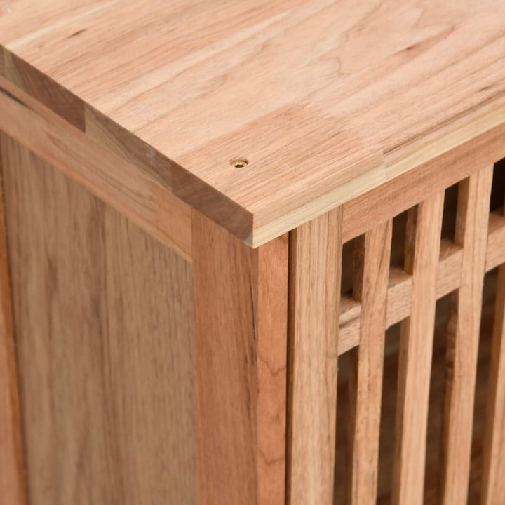 væghængt badeværelsesskab 42x23x60 cm massivt valnøddetræ