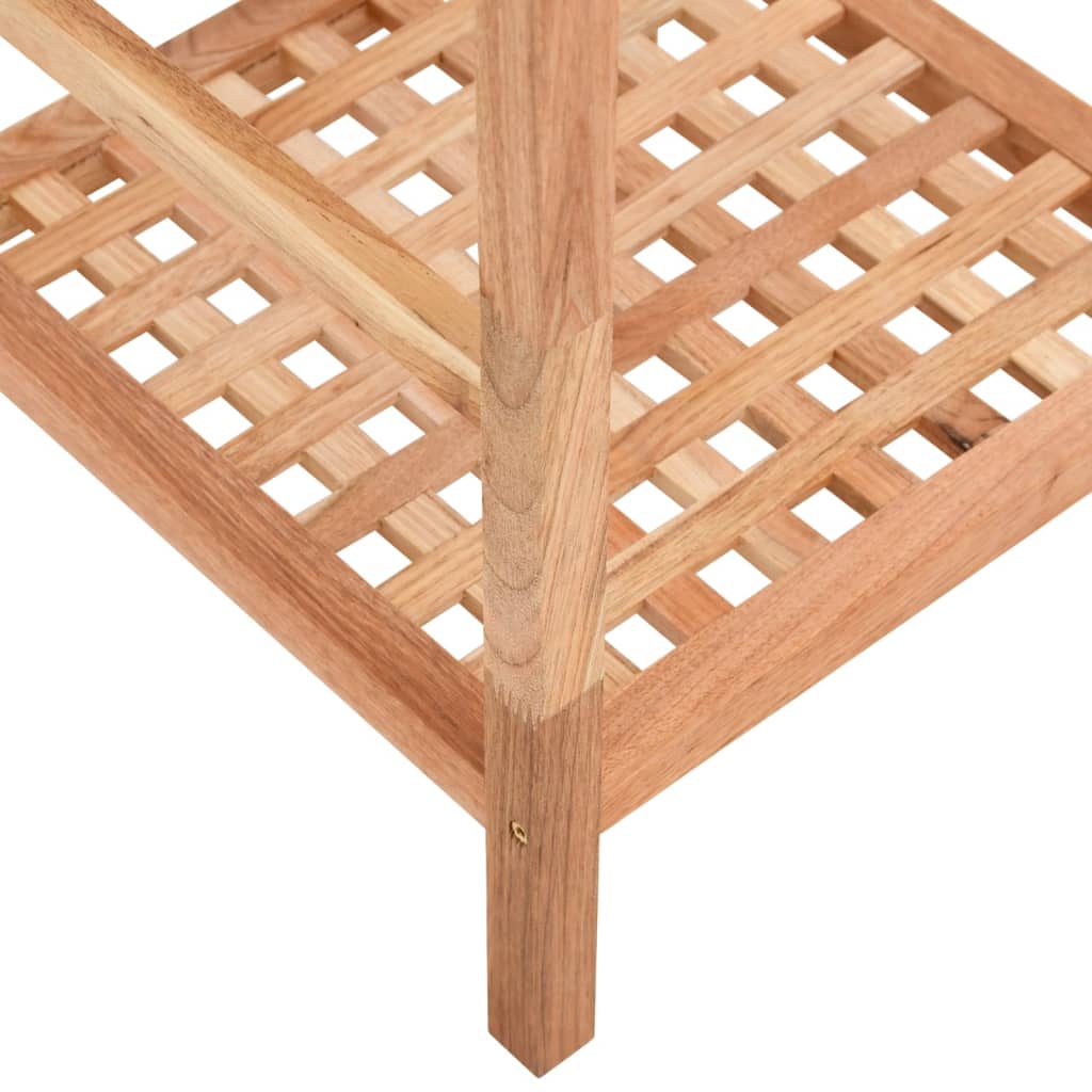 badeværelsesreol 35,5x35,5x112,5 cm massivt valnøddetræ