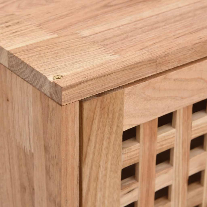 vægskab 42x18x42 cm massivt træ valnød