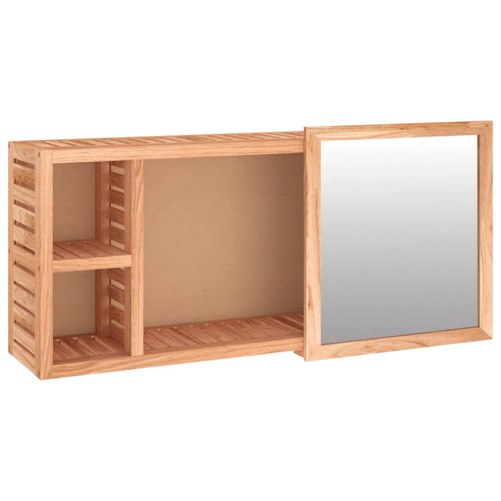 spejlskab 80x17x34 cm massivt valnøddetræ