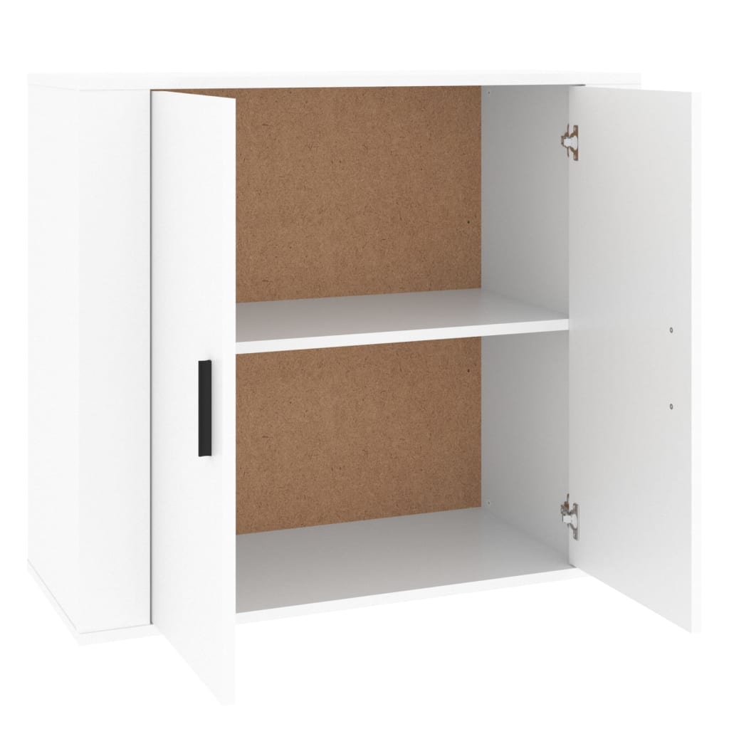 skænk 80x33x70 cm konstrueret træ hvid