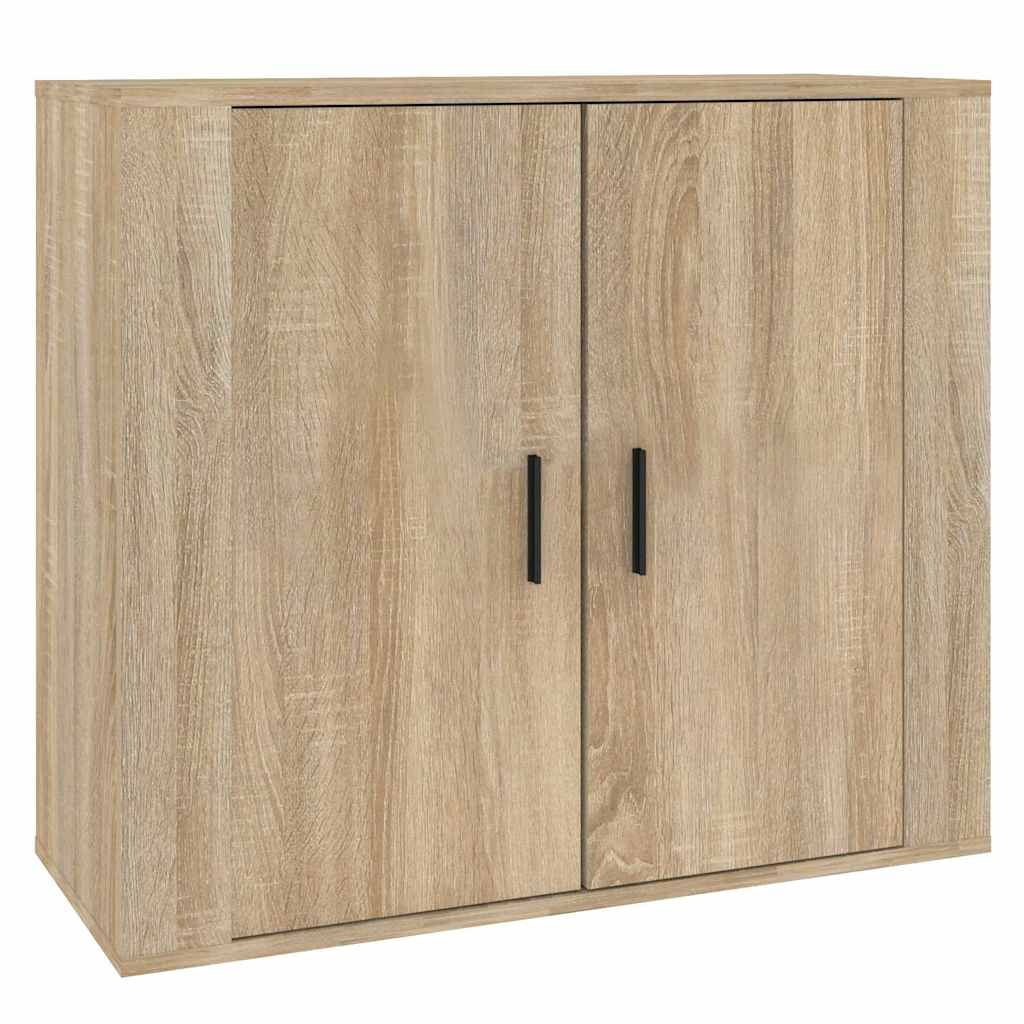 skænk 80x33x70 cm konstrueret træ sonoma-eg