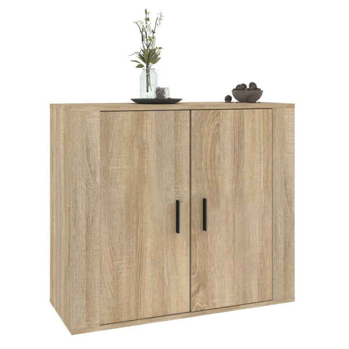 skænk 80x33x70 cm konstrueret træ sonoma-eg
