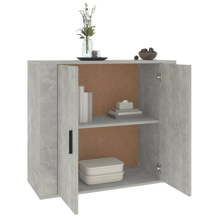 skænk 80x33x70 cm konstrueret træ betongrå