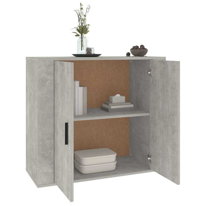skænk 80x33x70 cm konstrueret træ betongrå