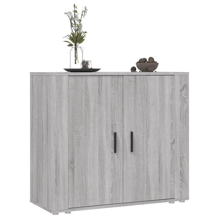 skænk 80x33x70 cm konstrueret træ grå sonoma-eg