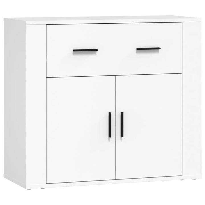 skænk 80x33x70 cm konstrueret træ hvid