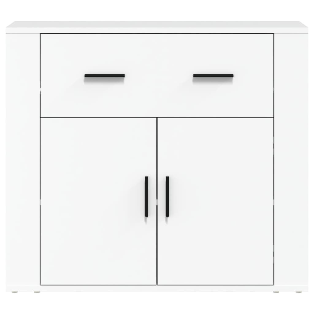 skænk 80x33x70 cm konstrueret træ hvid