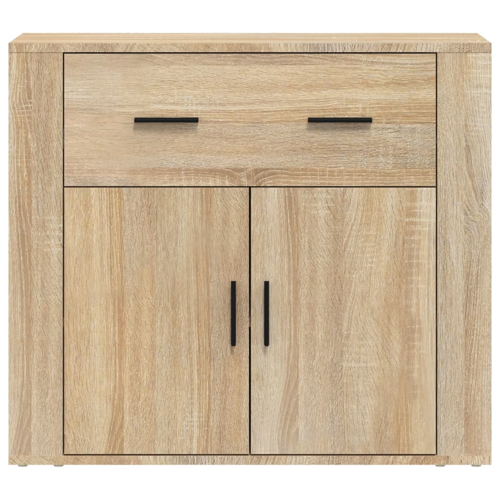 skænk 80x33x70 cm konstrueret træ sonoma-eg