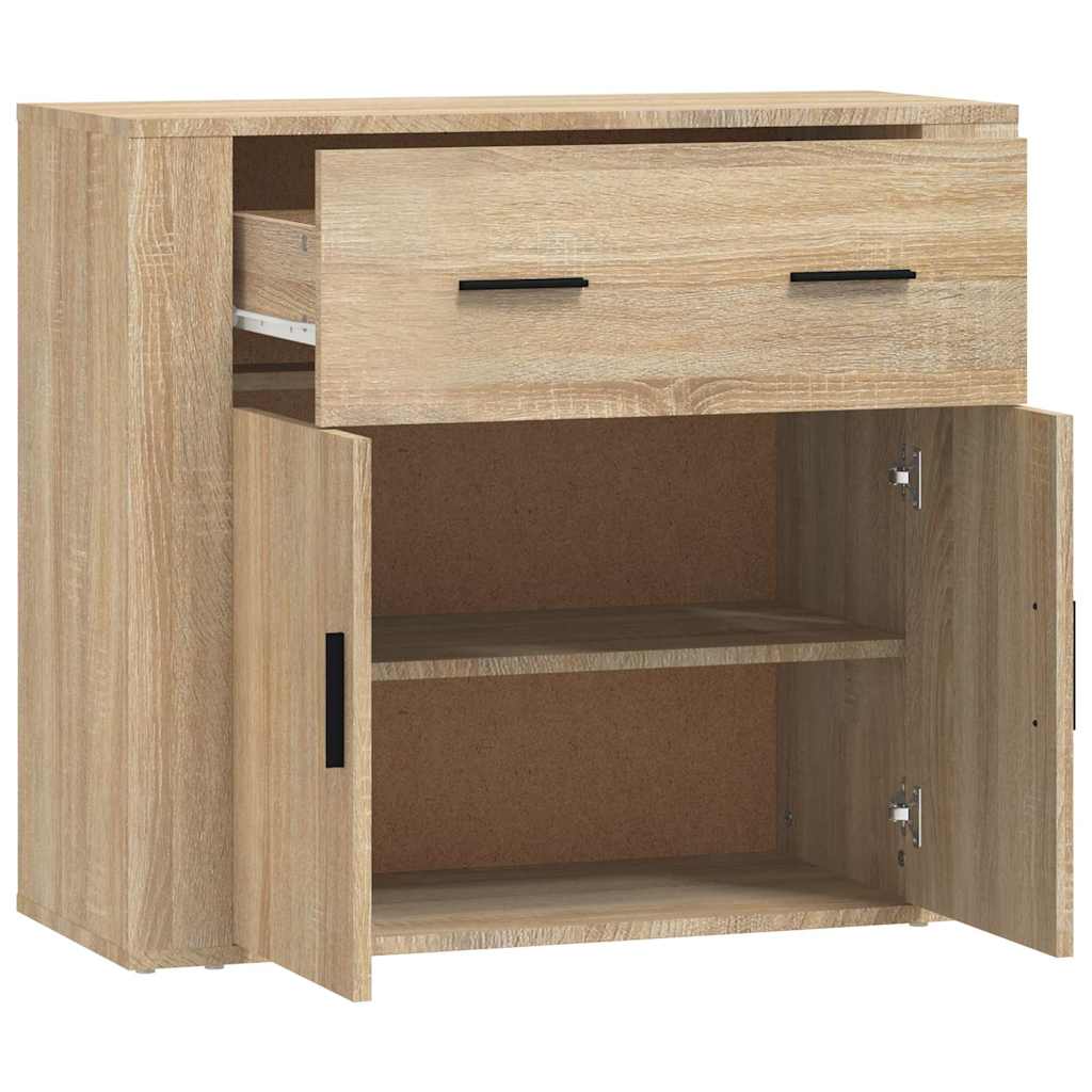 skænk 80x33x70 cm konstrueret træ sonoma-eg