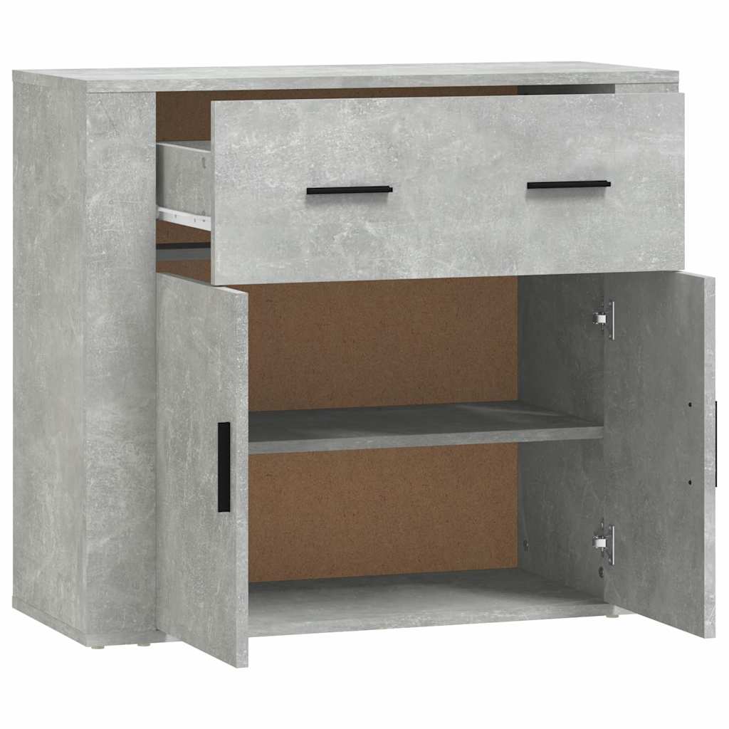 skænk 80x33x70 cm konstrueret træ betongrå