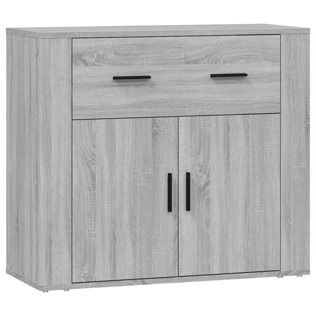 skænk 80x33x70 cm konstrueret træ grå sonoma-eg