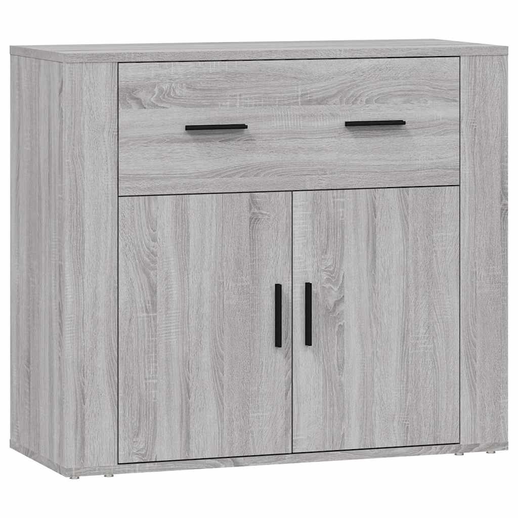 skænk 80x33x70 cm konstrueret træ grå sonoma-eg