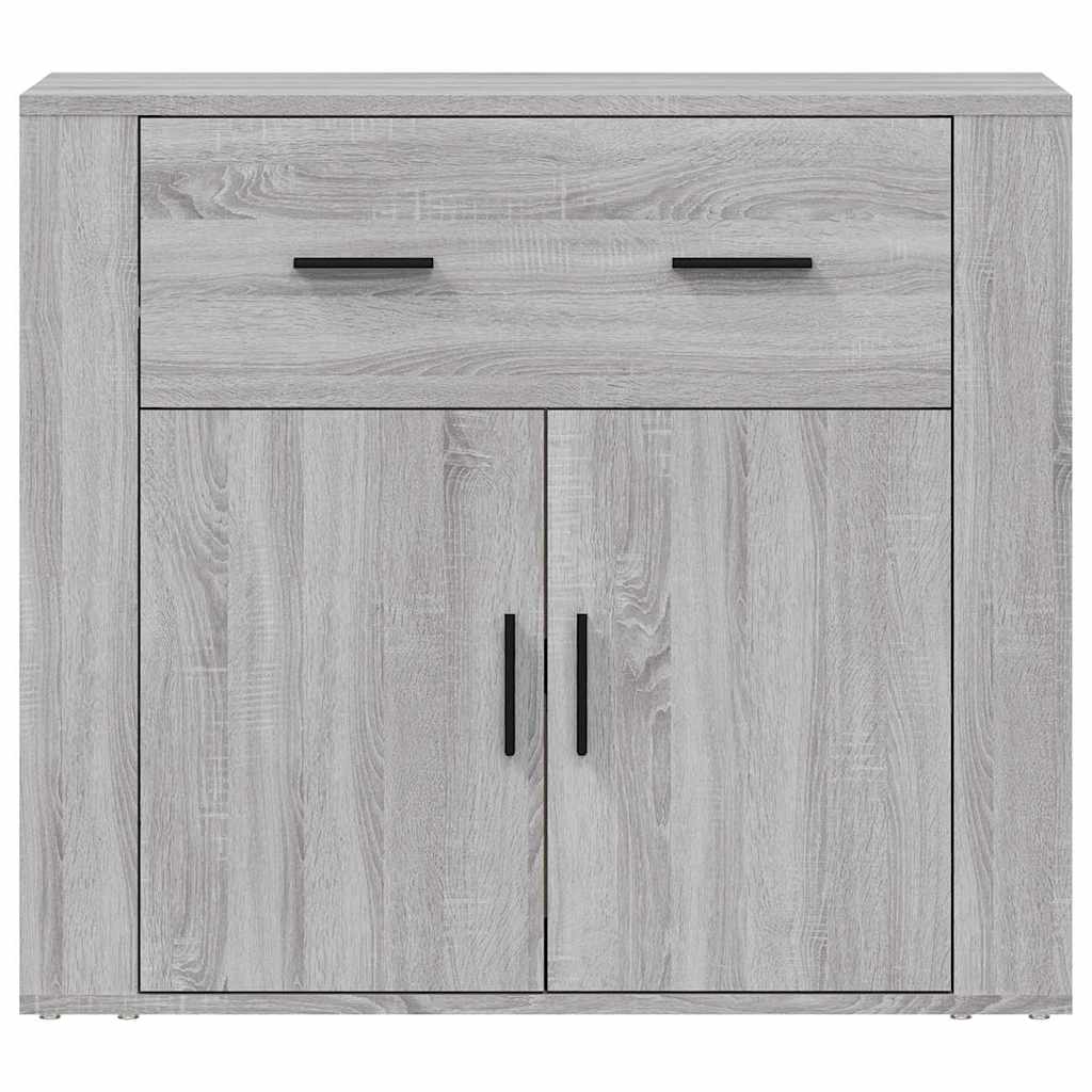 skænk 80x33x70 cm konstrueret træ grå sonoma-eg